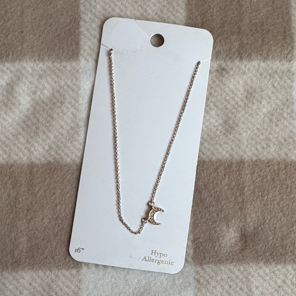 Rose Gold Moon Necklace